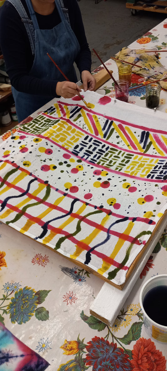 Fun with Fiber Reactive Dyes Workshop: Print, Paint, Dye
