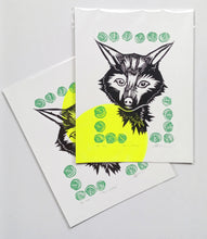 Load image into Gallery viewer, Fox + Cabbage on Paper 8.5" x 11"