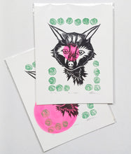 Load image into Gallery viewer, Fox + Cabbage on Paper 8.5" x 11"