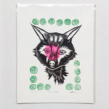 Load image into Gallery viewer, Fox + Cabbage on Paper 8.5" x 11"