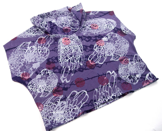 Purple Hemp Jersey High Neck Cozy Top