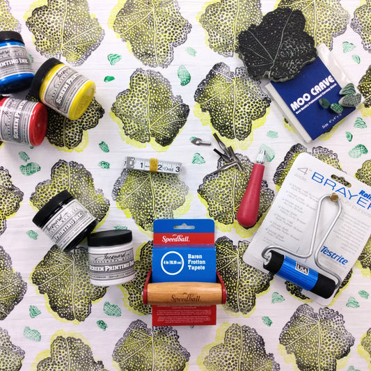 VIRTUAL Intro to Blockprinting on Fabric Workshop