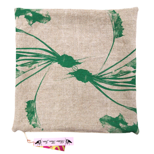 Dancing Beets Print Heavy Basketweave Linen Pillows
