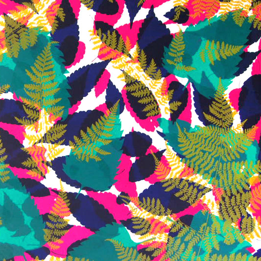 Fallen Leaves Screenprint (teal on top) on Paper 20" x 30"