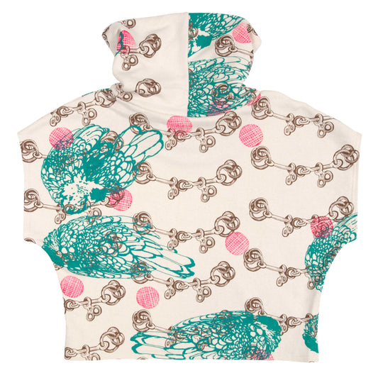 Hemp Fleece Cowl // Pink Polka Dots Etc on Cream