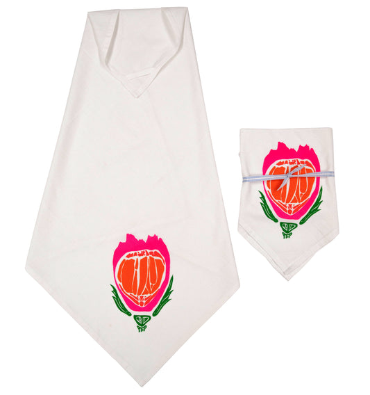 Floral Print Kitchen Towels w/ Hang Tab