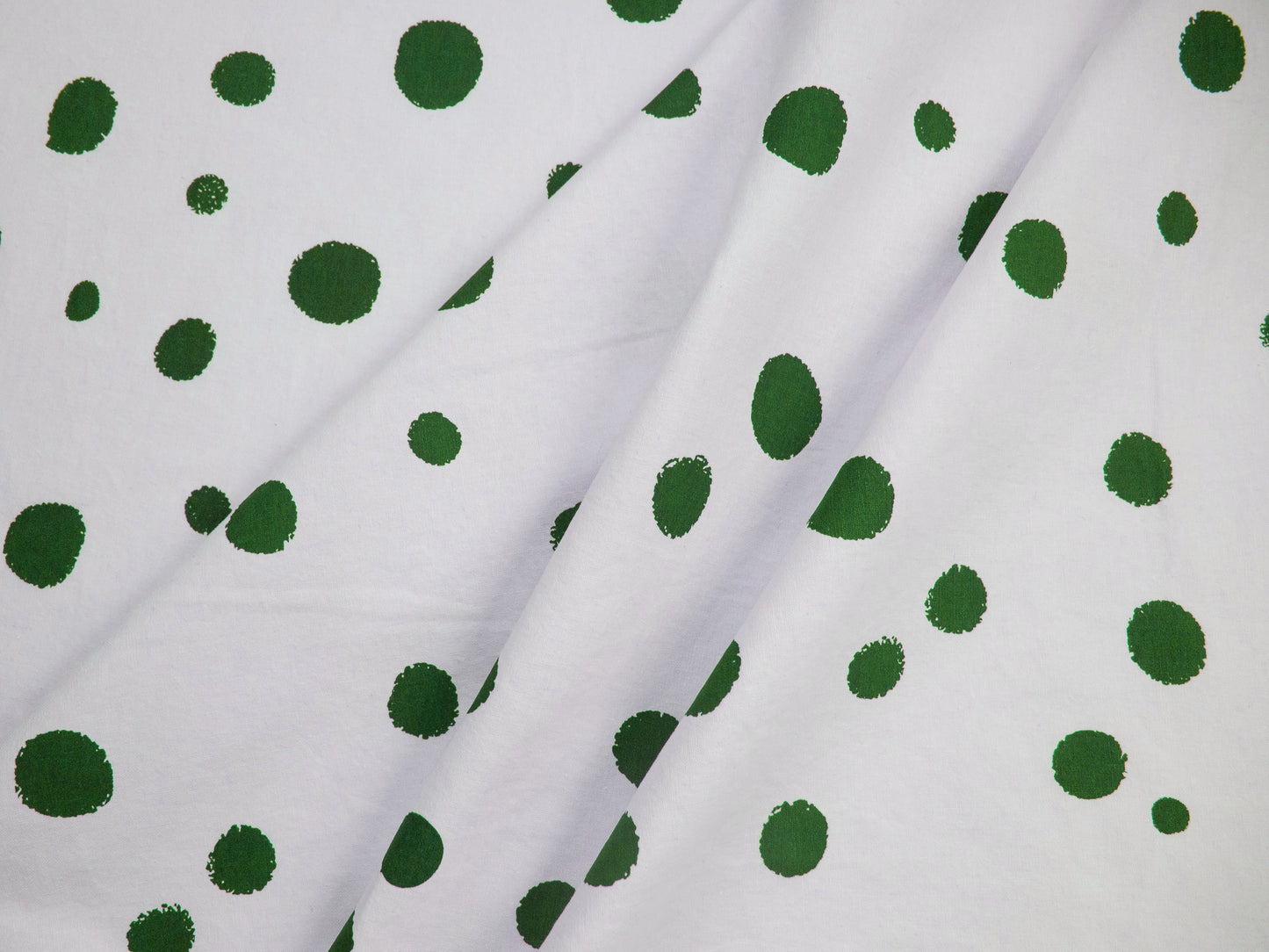 Hand Screenprinted Cotton/Linen by Yard // Custom Polka Dots Any Color