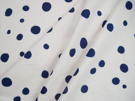 Hand Screenprinted Cotton/Linen by Yard // Custom Polka Dots Any Color