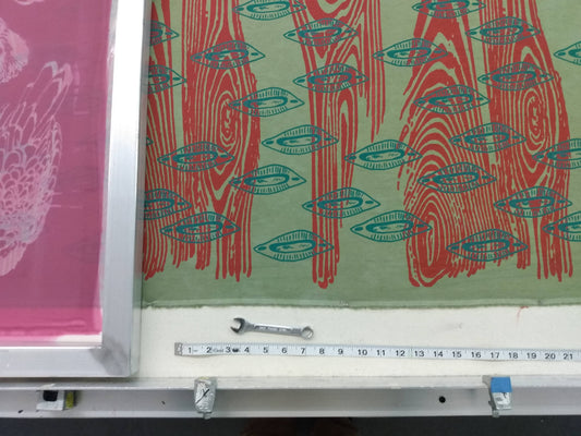 Studio Visit: Screenprinting Fabric Yardage