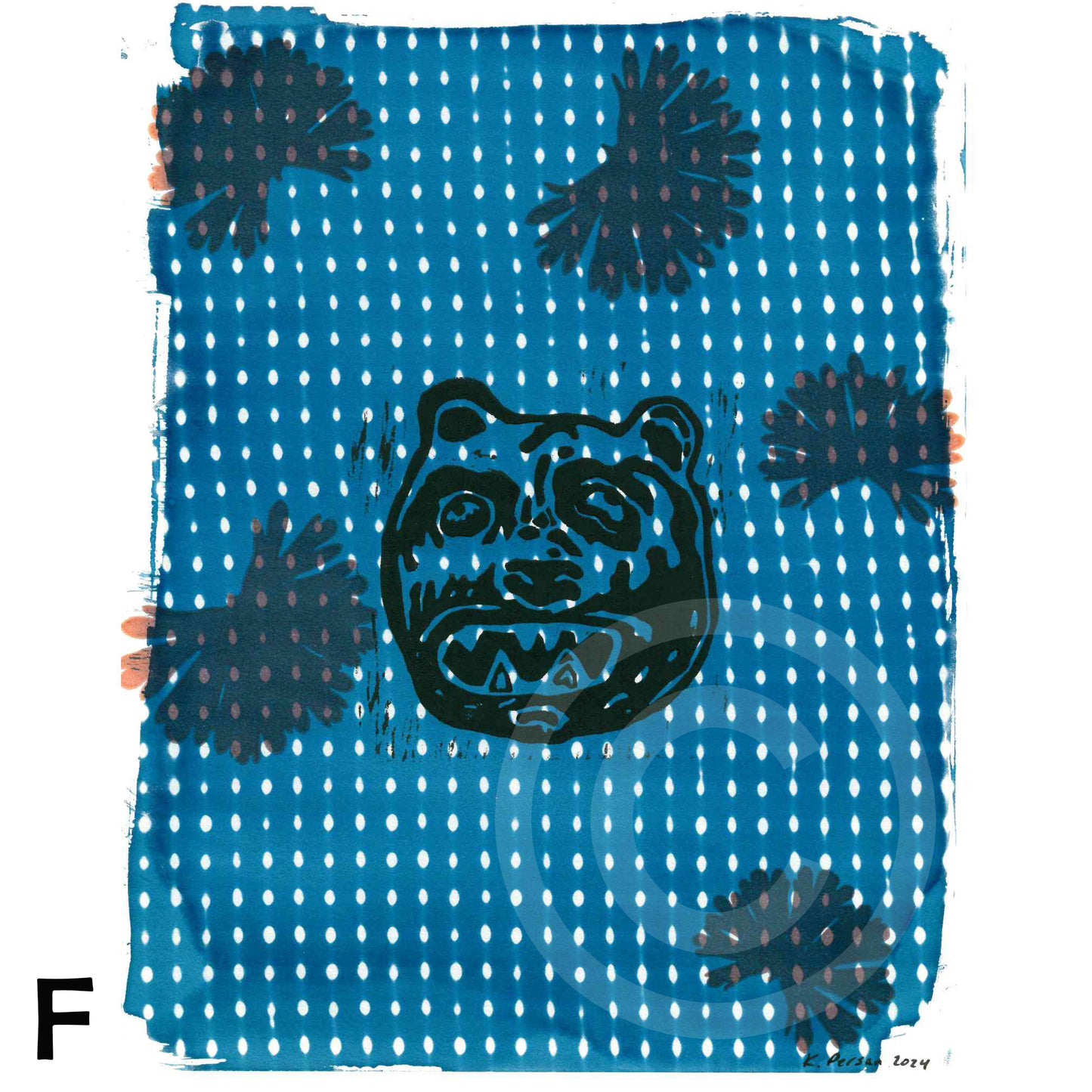 Bear Masks Art Print on Paper 8" x 10" (Multicolors)