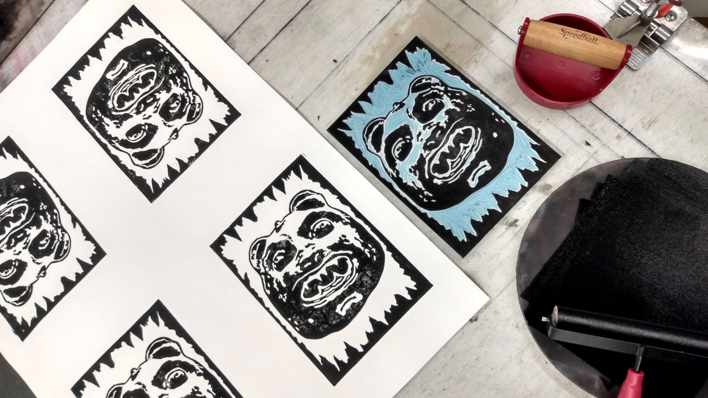 2+ Color Paper Relief Printing without a Press