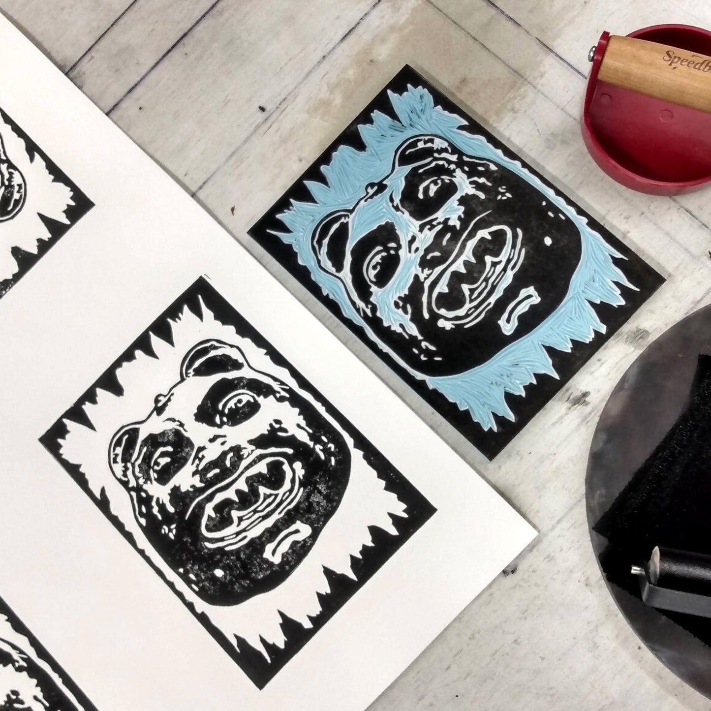 2+ Color Paper Relief Printing without a Press