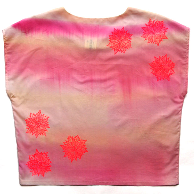 Desert Pink Stripes Cotton and Blockprinted Box Top