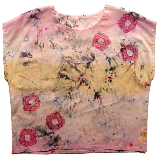 Stripes and Candy Cotton and Blockprinted Box Top