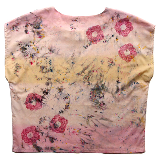 Stripes and Candy Cotton and Blockprinted Box Top