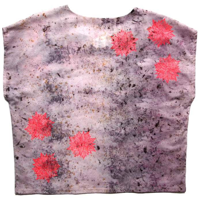 Cochineal Bundle Dyed Cotton and Blockprinted Box Top