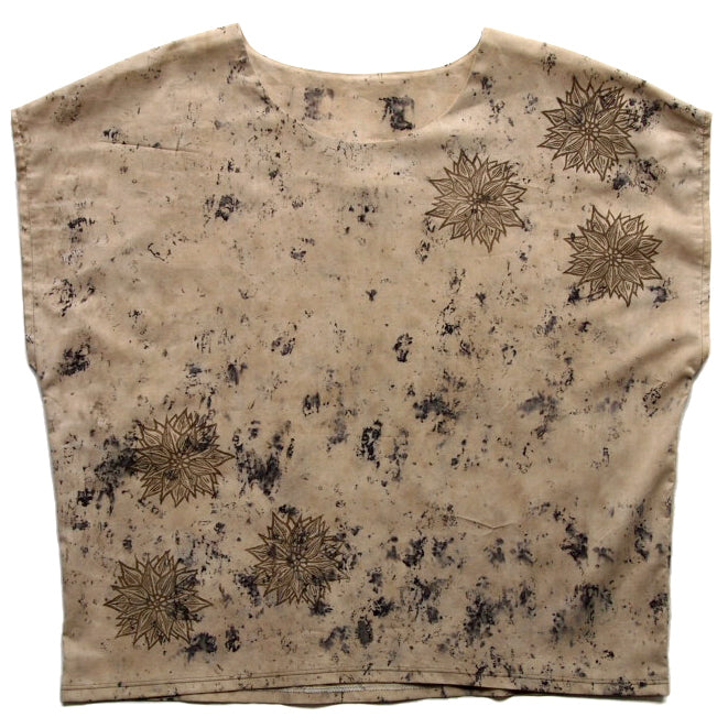 Mugwort Bundle Dyed Cotton and Blockprinted Box Top