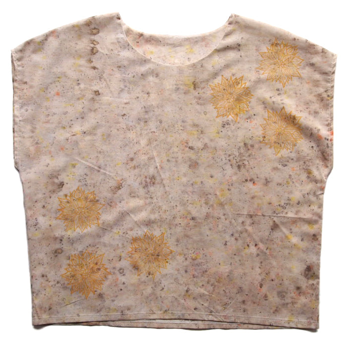 Bundle Dyed Cotton and Blockprinted Box Top