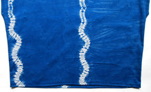 Load image into Gallery viewer, Indigo Stitch Resist Shibori Box Top (double row, right side)