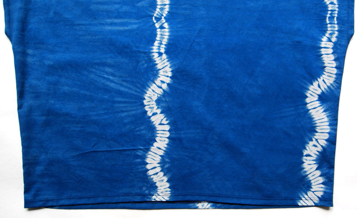 Indigo Stitch Resist Shibori Box Top (double row, left side)