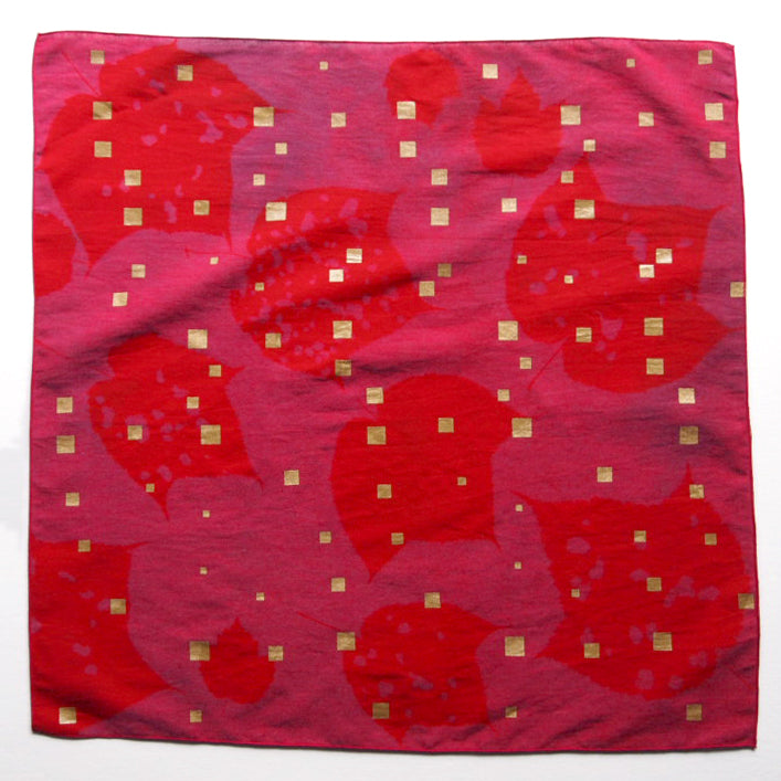 Reds Cotton Leaves printed Bandana