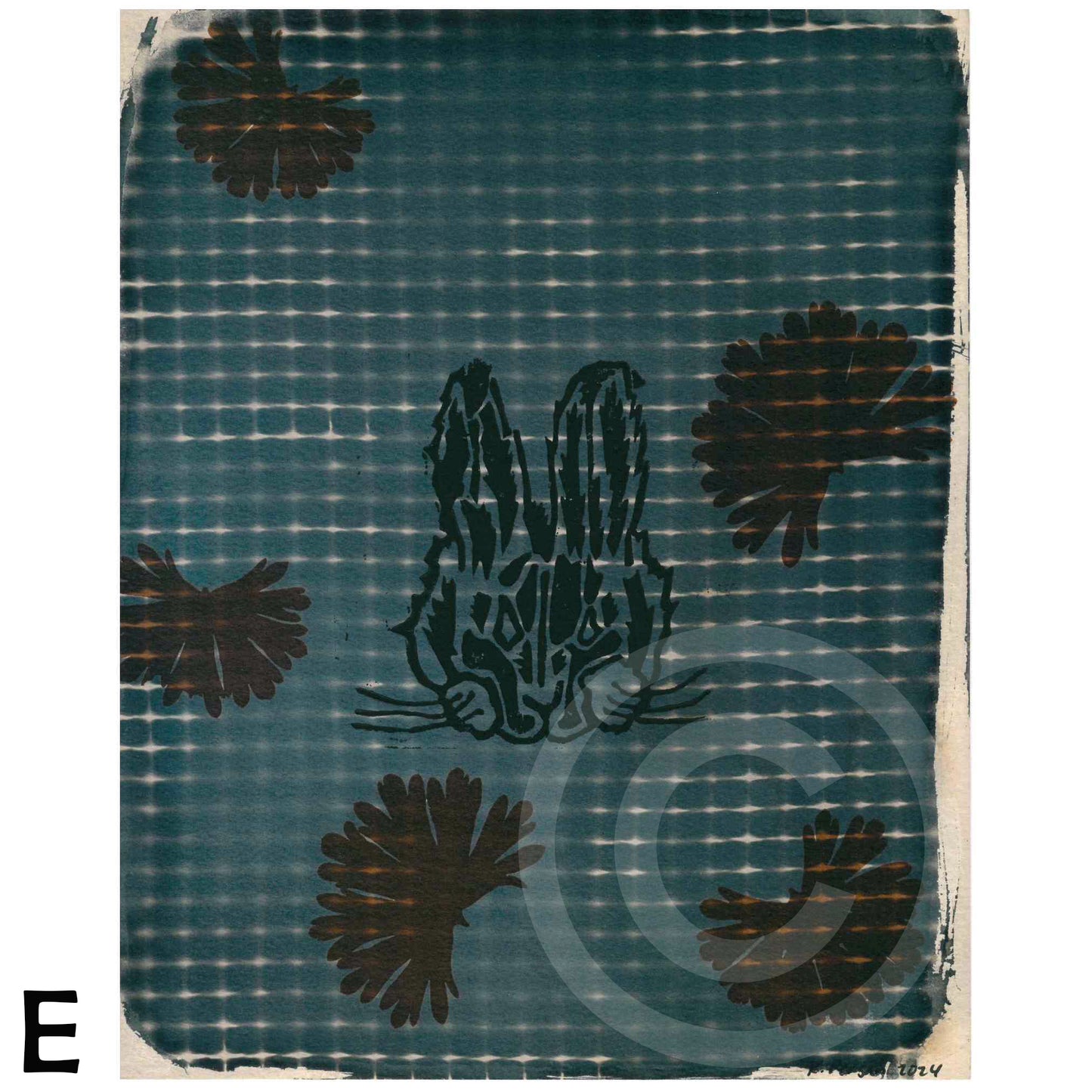 Rabbit Masks Art Print on Paper 8" x 10" (Multicolors)