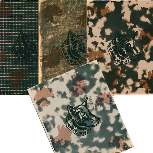 Wolf Masks Art Print on Paper 8" x 10" (Multicolors)