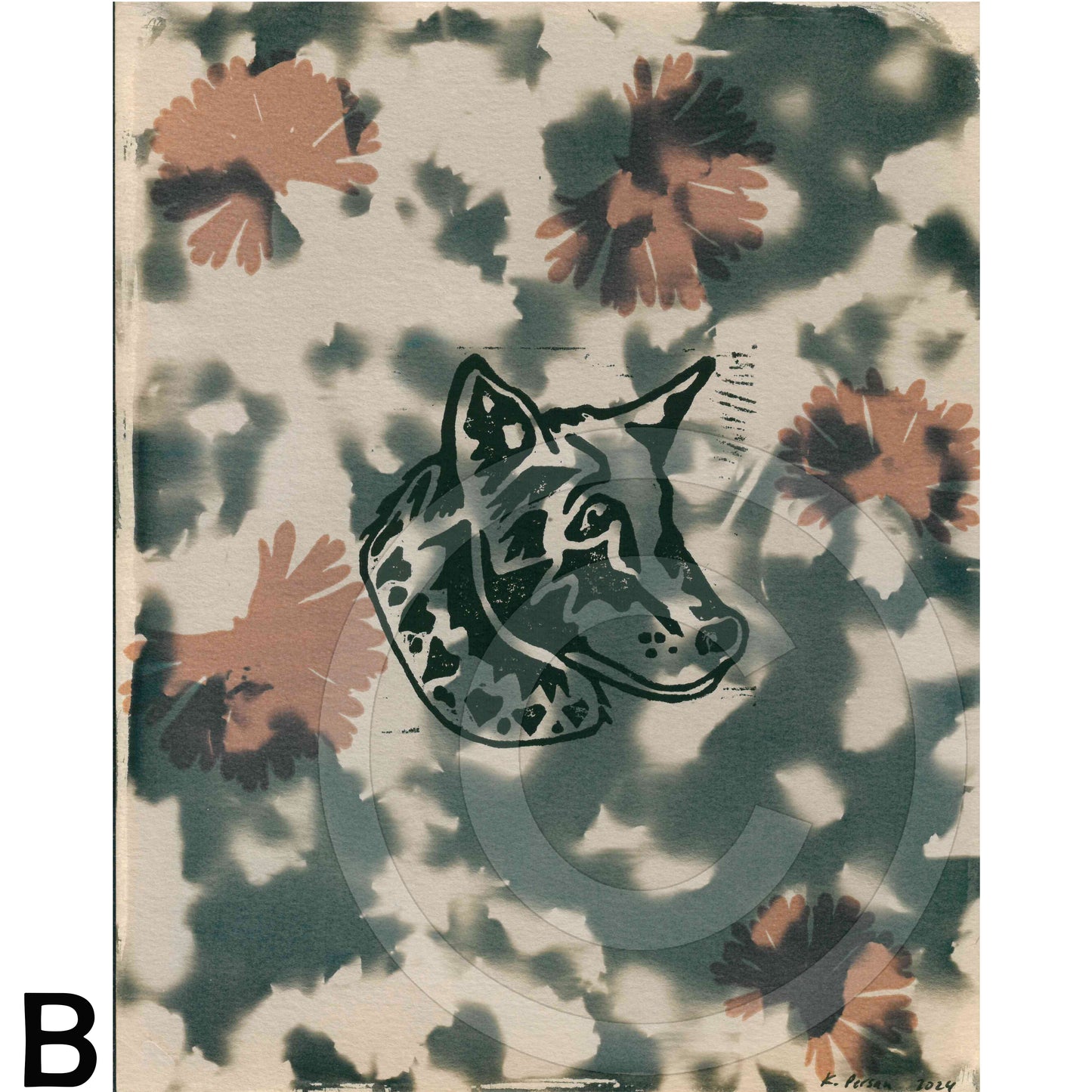 Wolf Masks Art Print on Paper 8" x 10" (Multicolors)