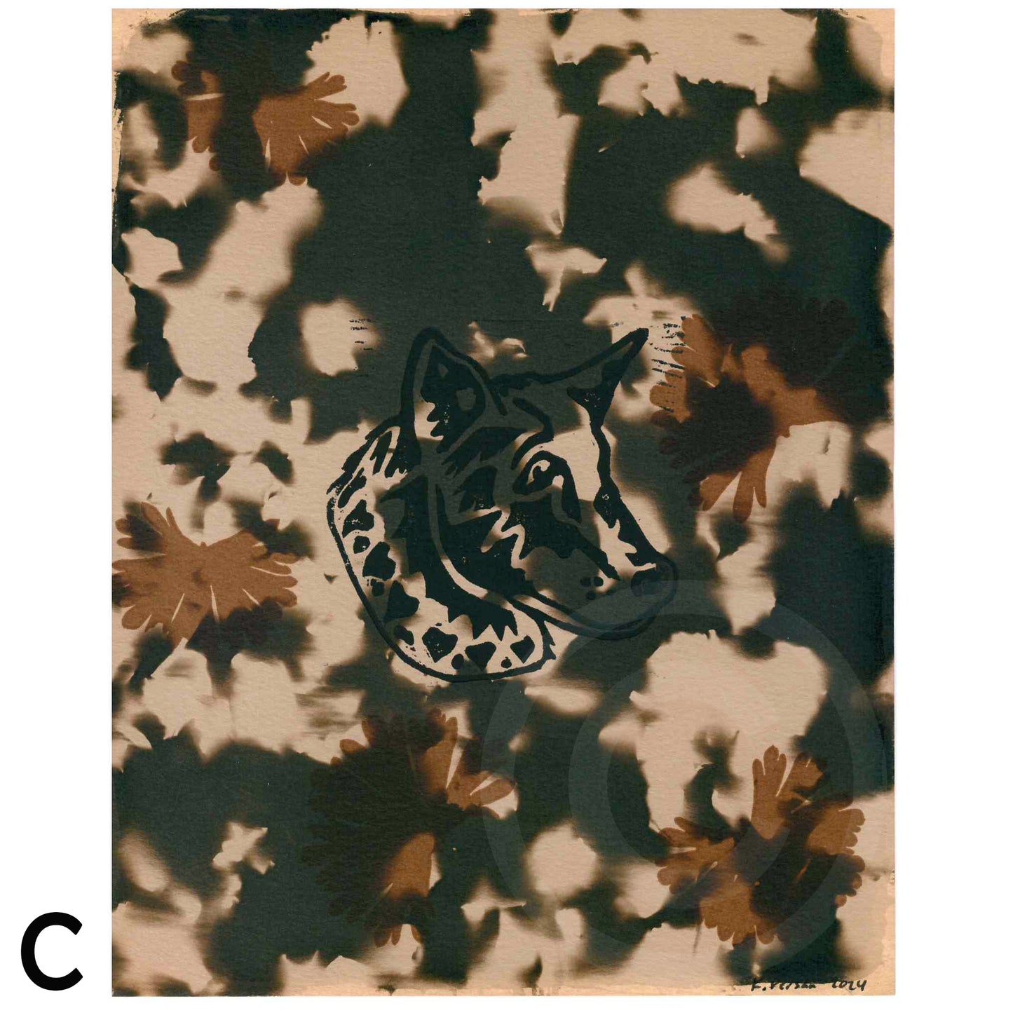 Wolf Masks Art Print on Paper 8" x 10" (Multicolors)