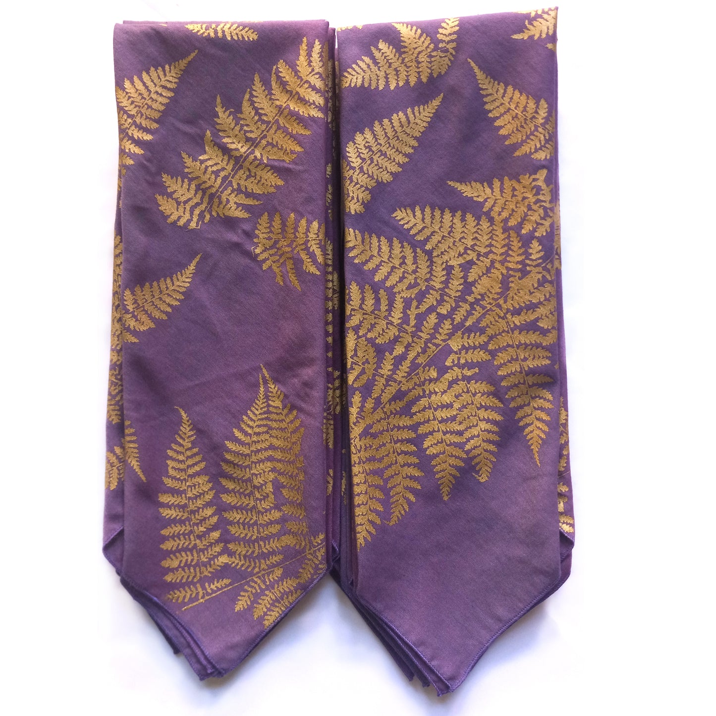 Purple Cotton Fern printed Bandana