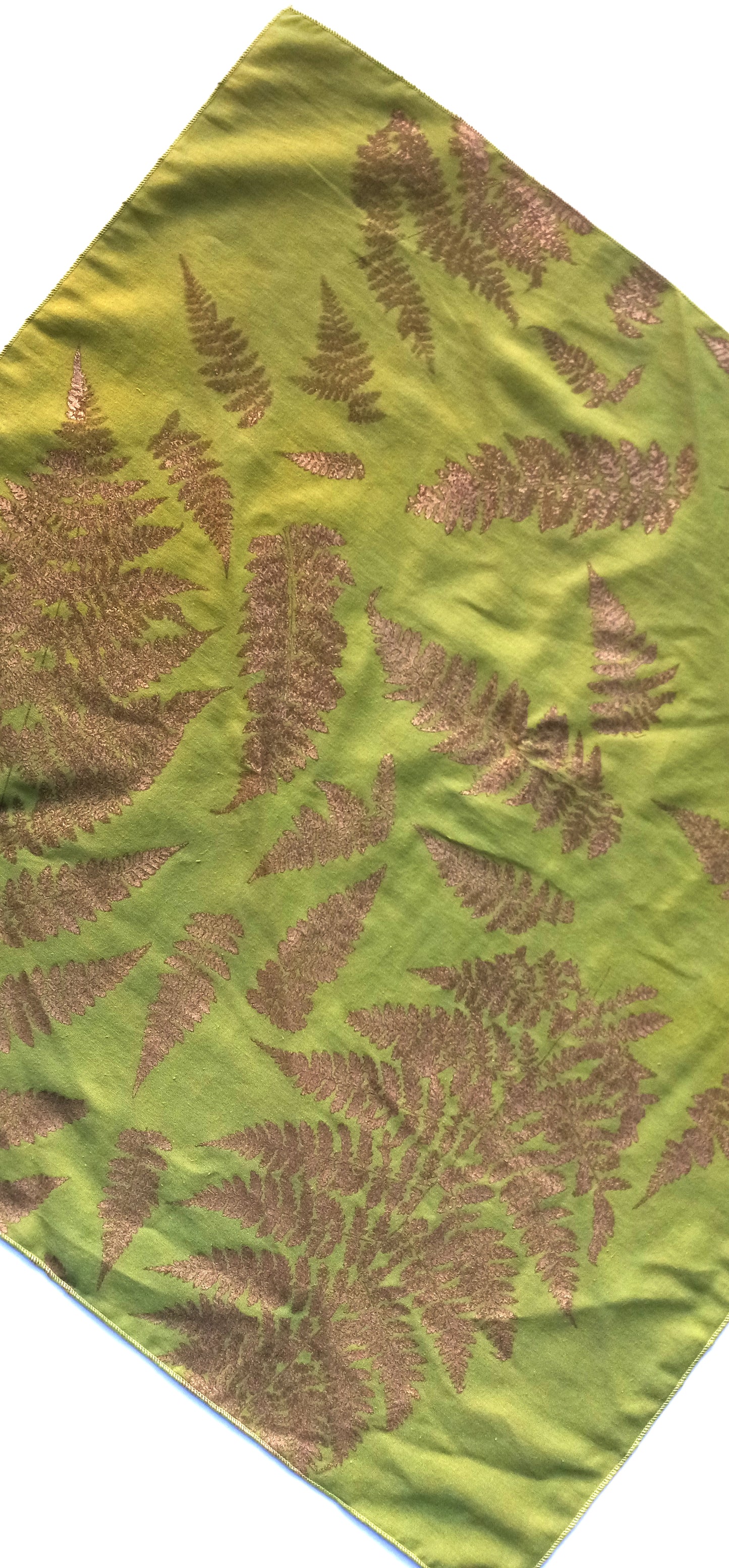 Pea Green Cotton Fern printed Bandana