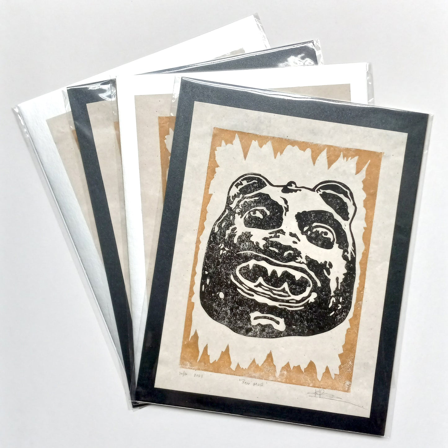 Bear Mask on Paper 8.5" x 11"
