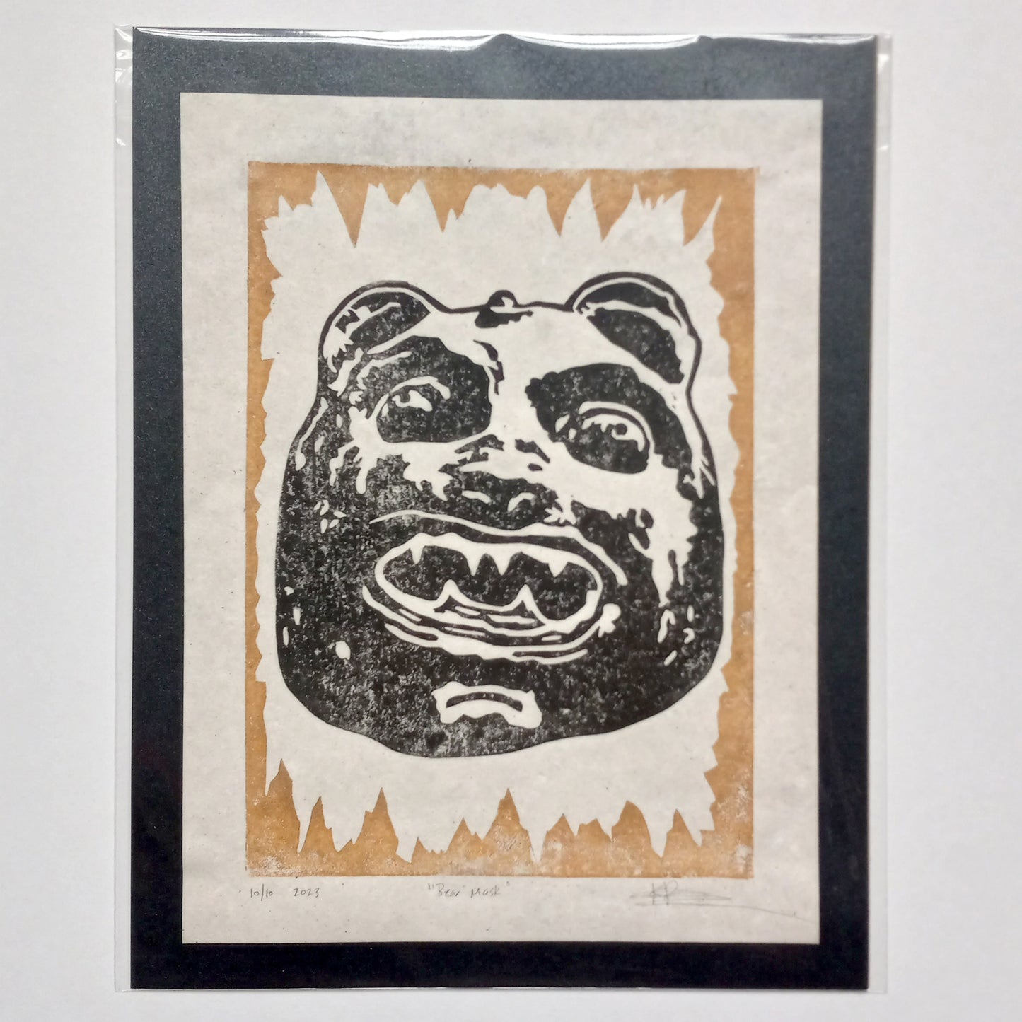 Bear Mask on Paper 8.5" x 11"