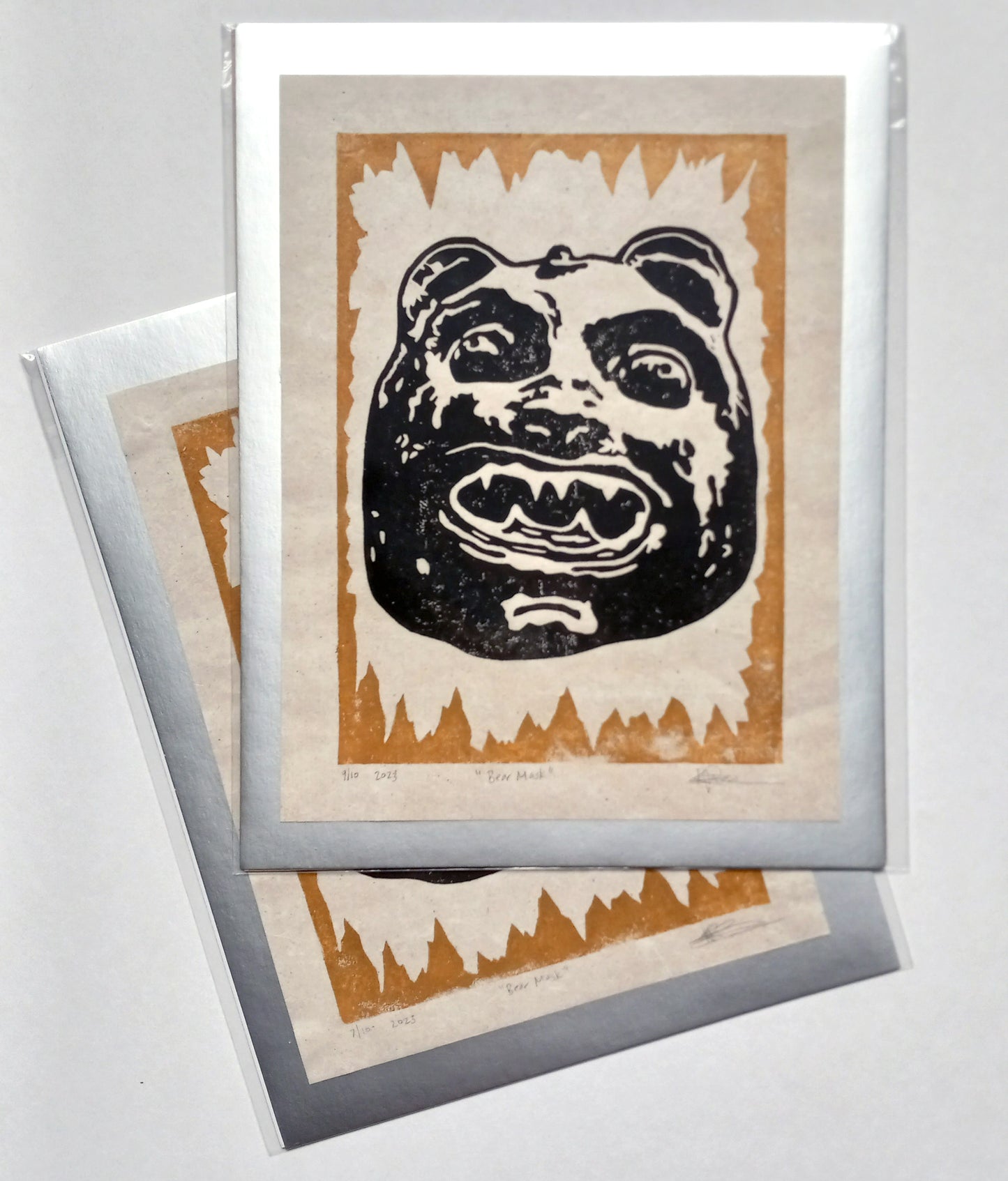 Bear Mask on Paper 8.5" x 11"