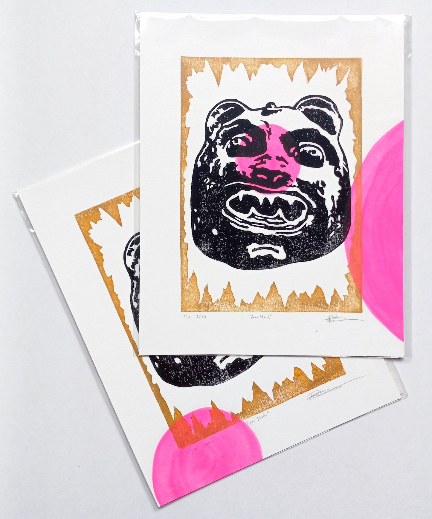 Bear Mask on Paper 8.5" x 11"