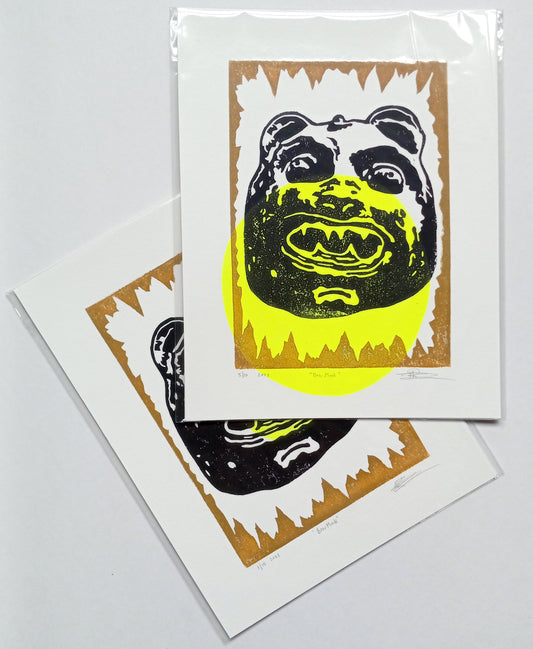 Bear Mask on Paper 8.5" x 11"