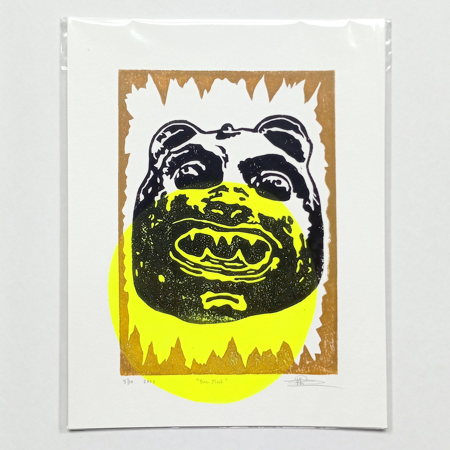 Bear Mask on Paper 8.5" x 11"