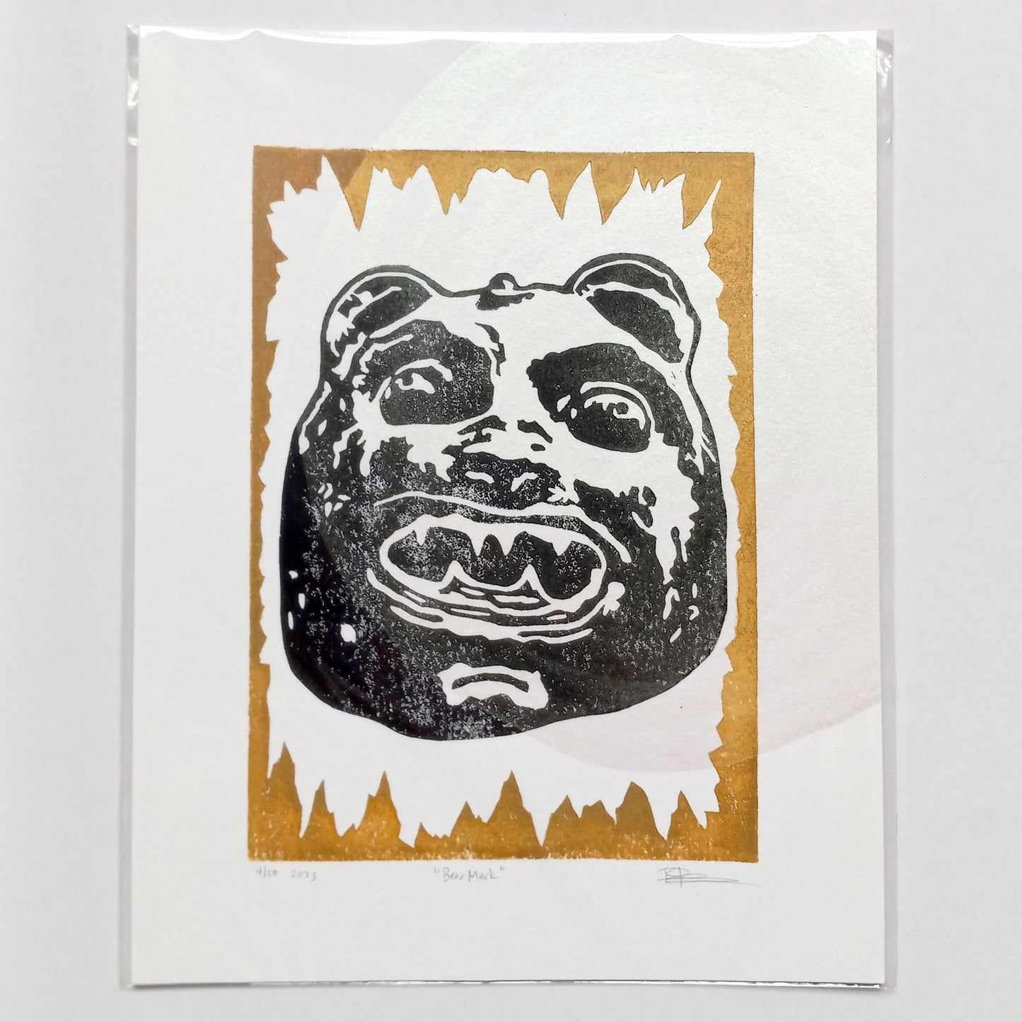 Bear Mask on Paper 8.5" x 11"