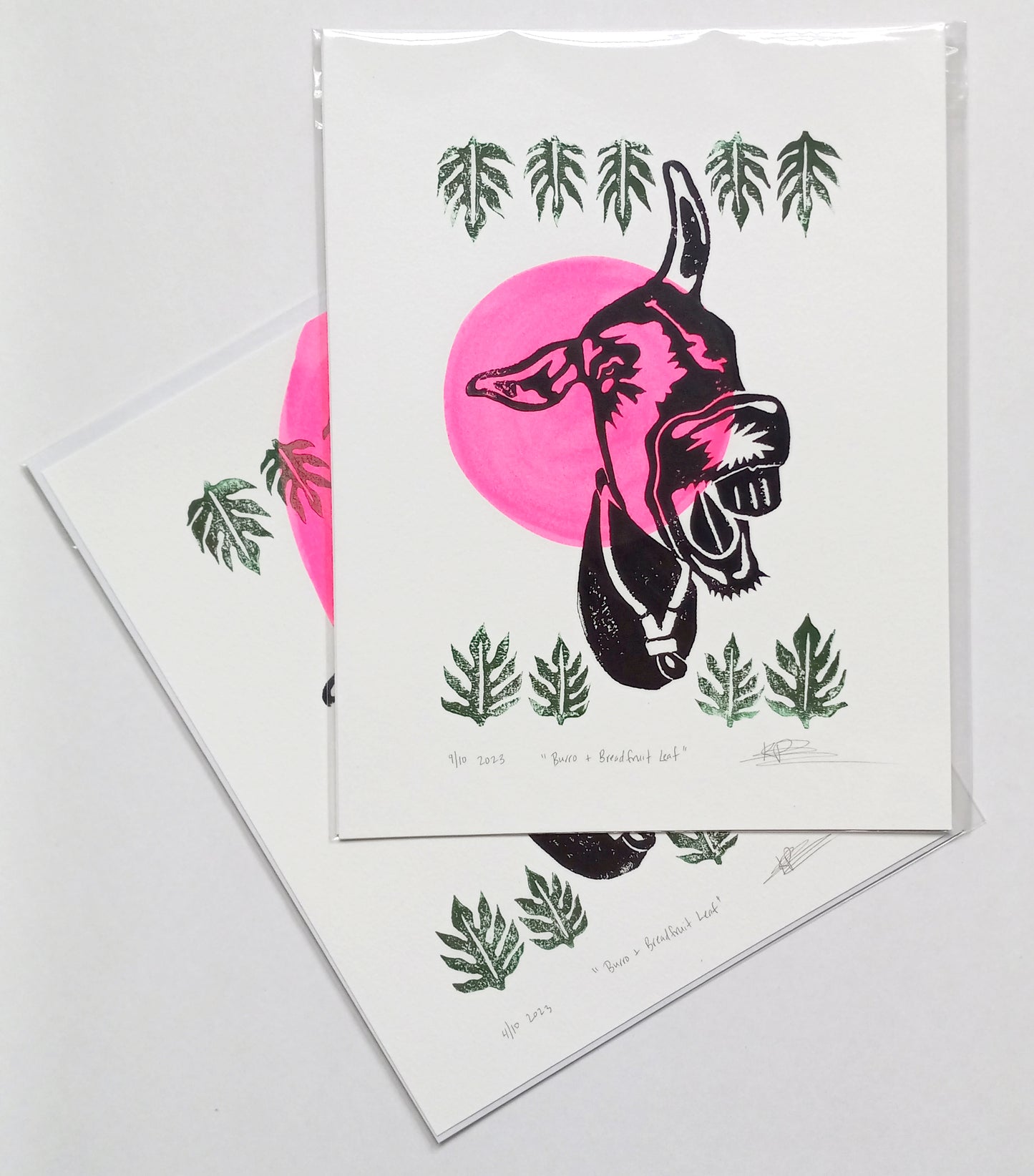 Burro + Breadfruit on Paper 8.5" x 11"