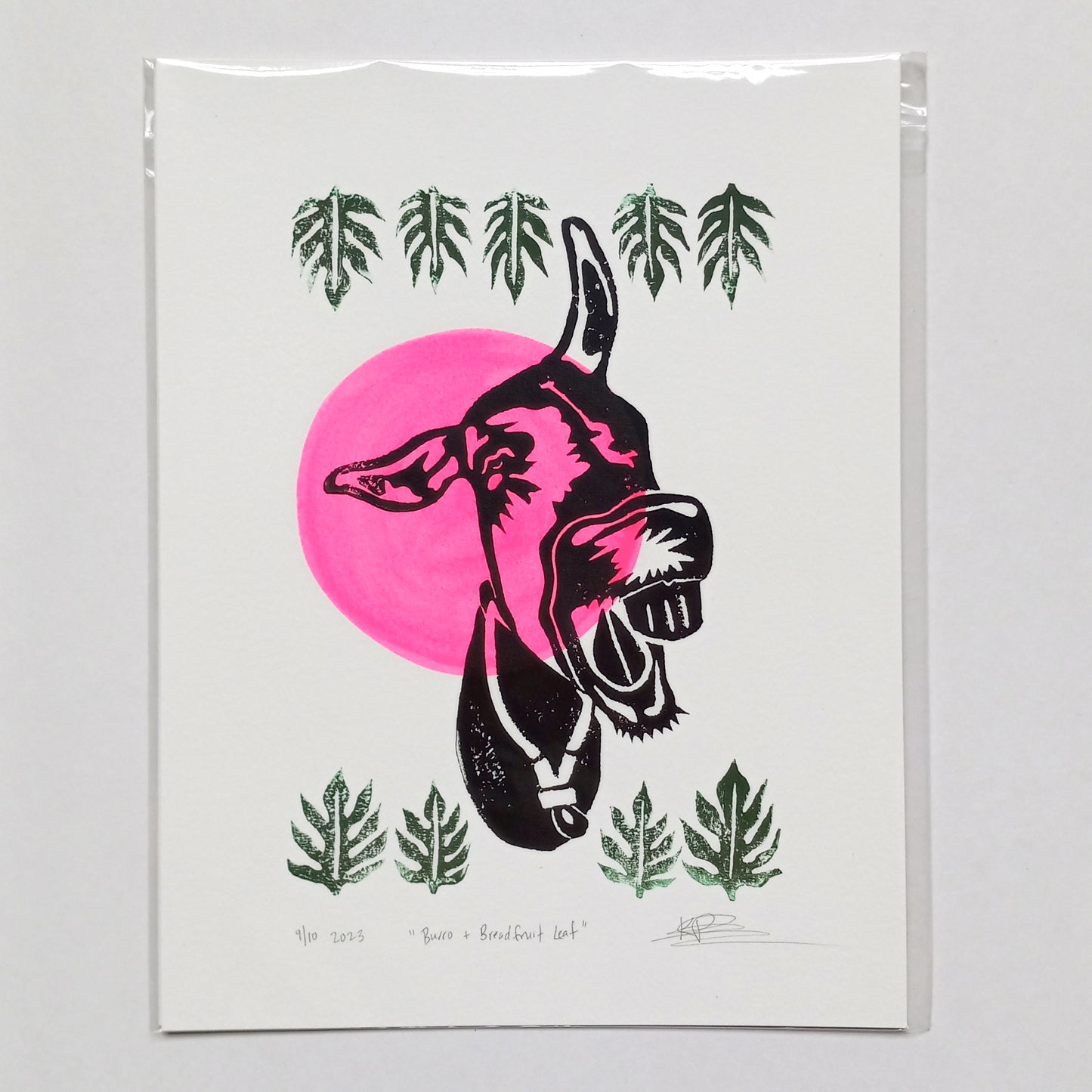 Burro + Breadfruit on Paper 8.5" x 11"