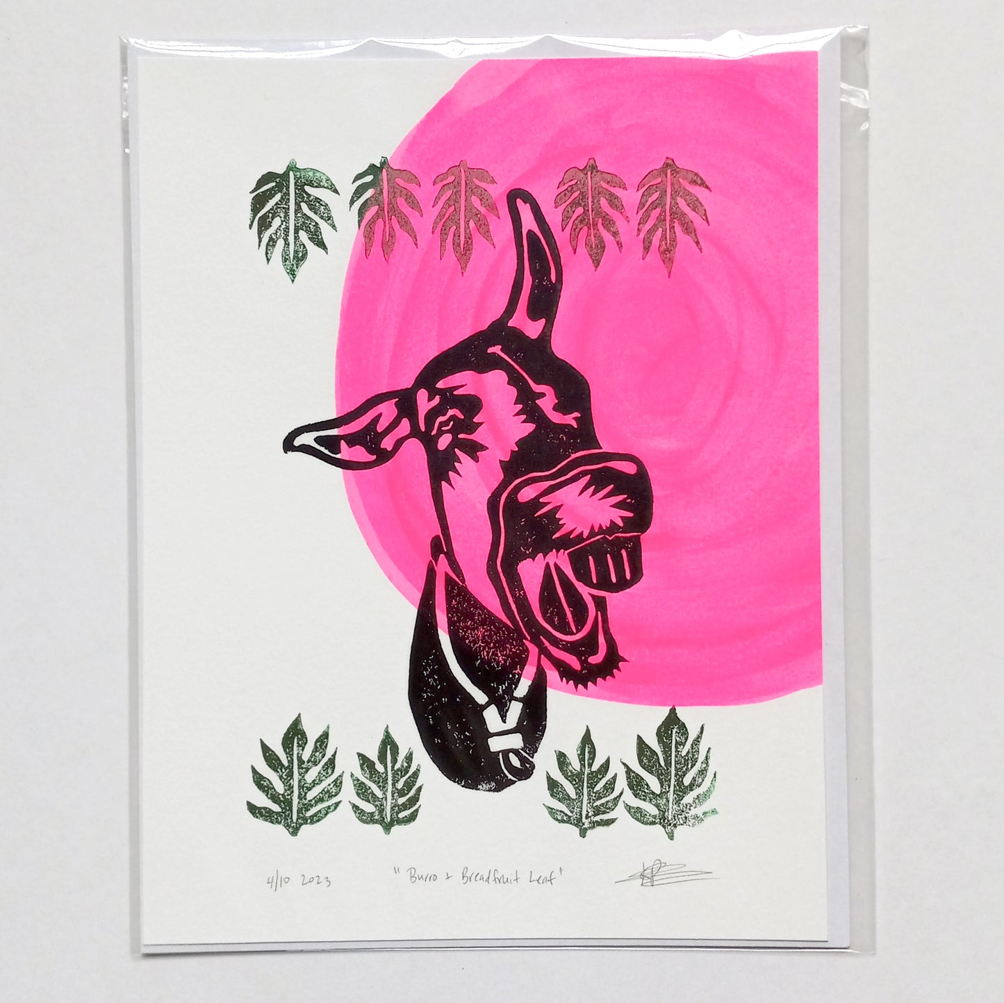 Burro + Breadfruit on Paper 8.5" x 11"