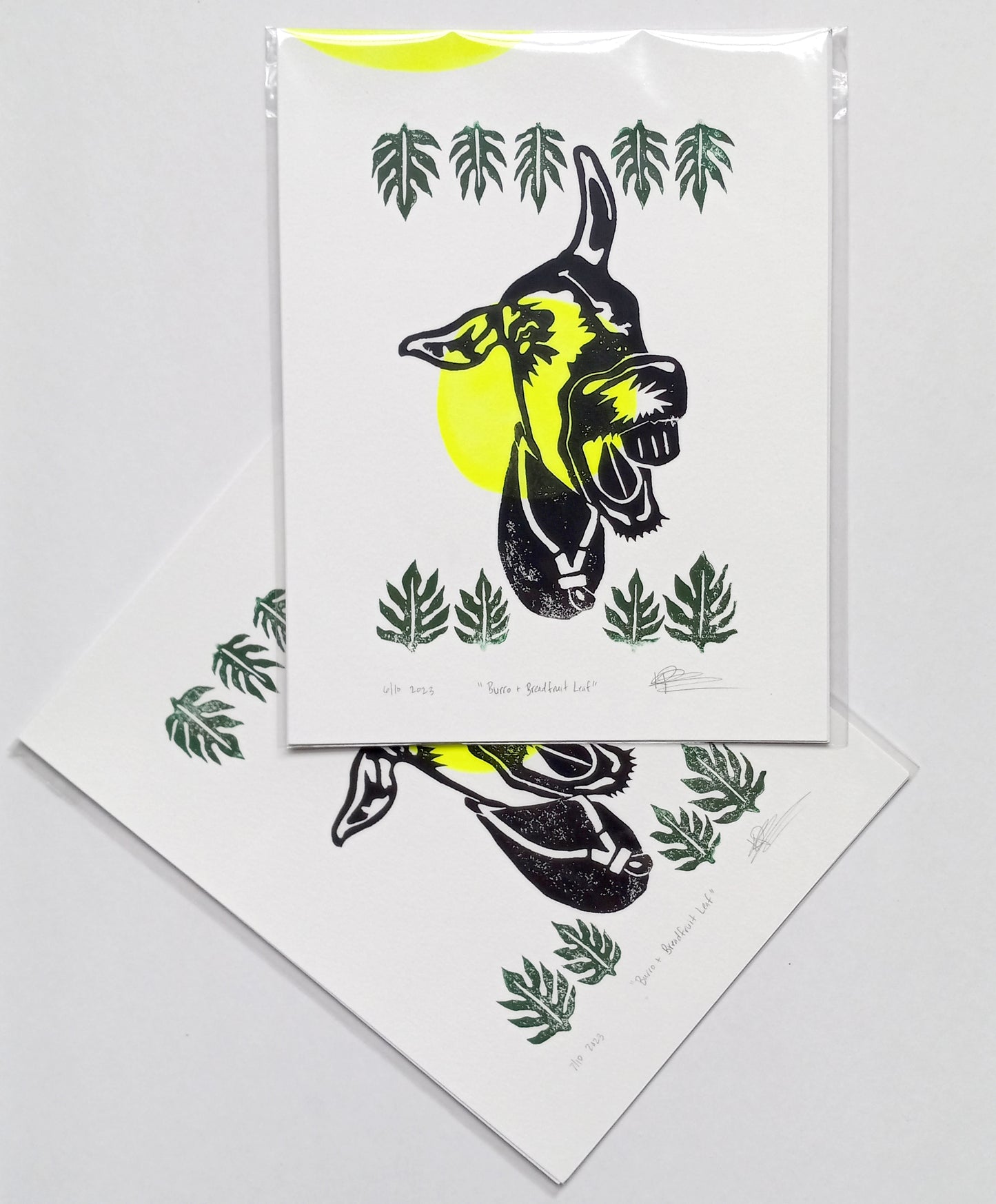 Burro + Breadfruit on Paper 8.5" x 11"