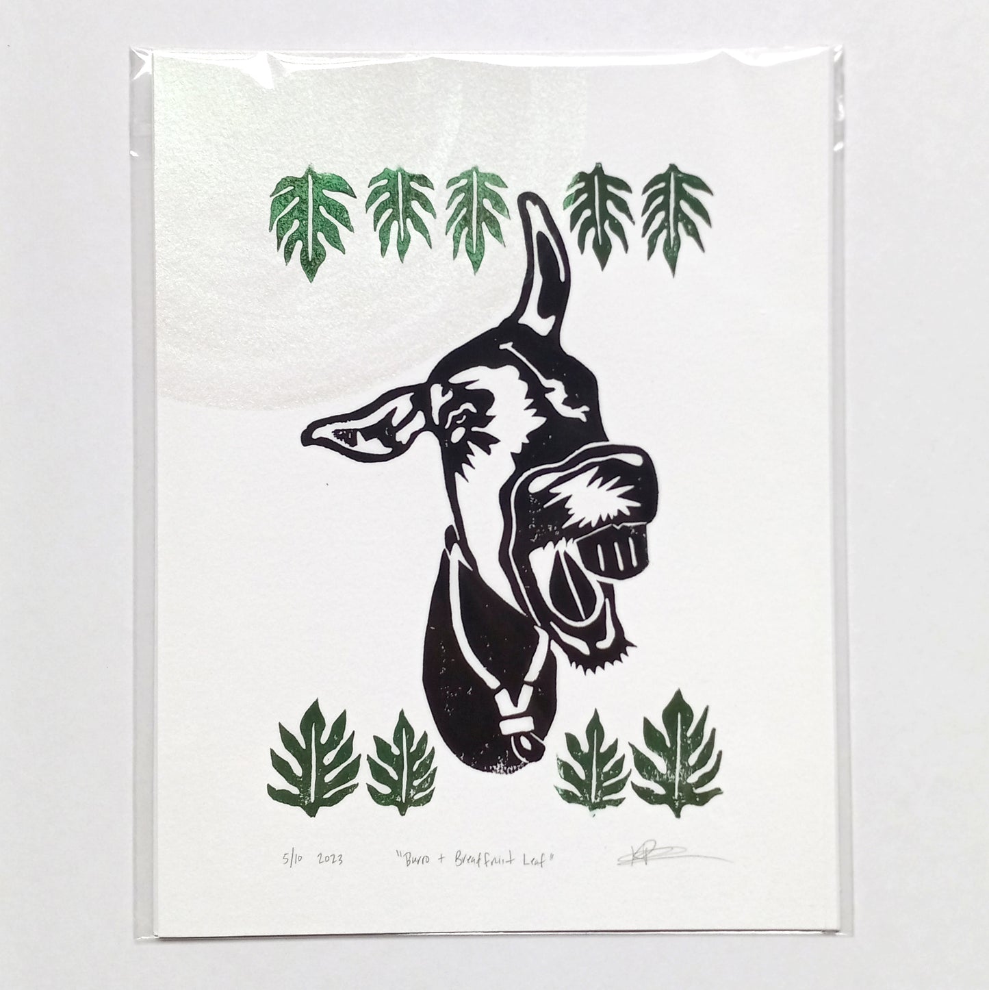 Burro + Breadfruit on Paper 8.5" x 11"