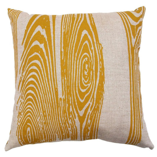Woodgrain Printed Basketweave Heavy Linen Throw Pillows