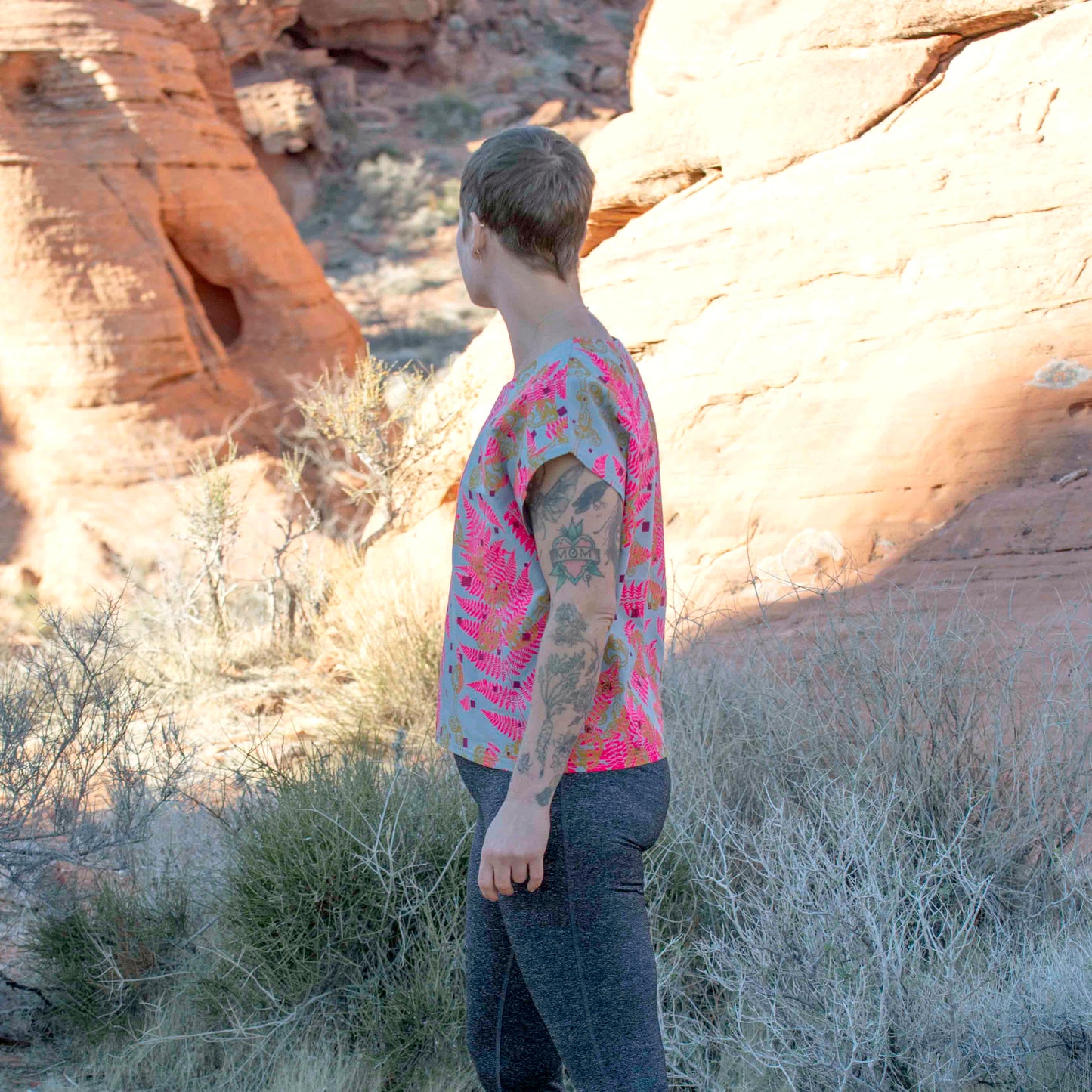 Pink Ferns Box Top Shirt