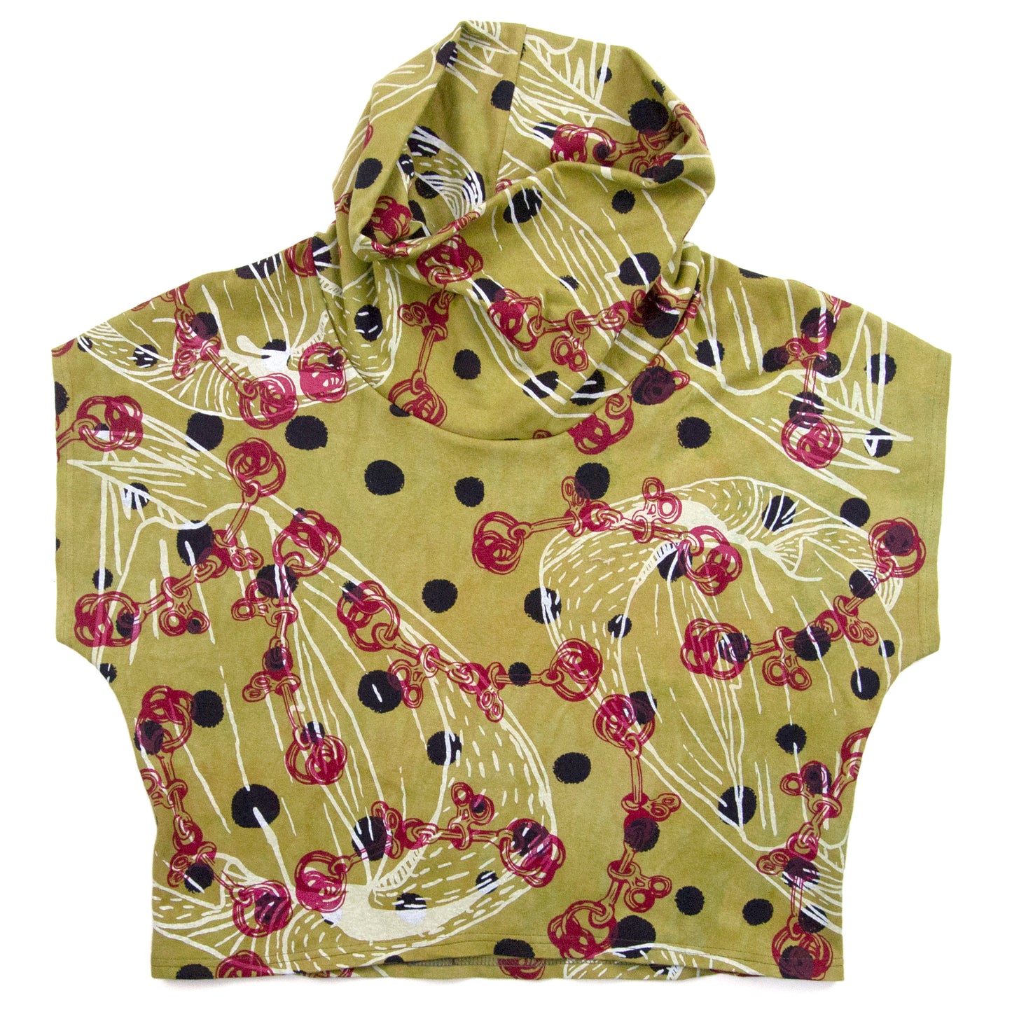 Olive Green Hemp Jersey High Neck Cozy Top