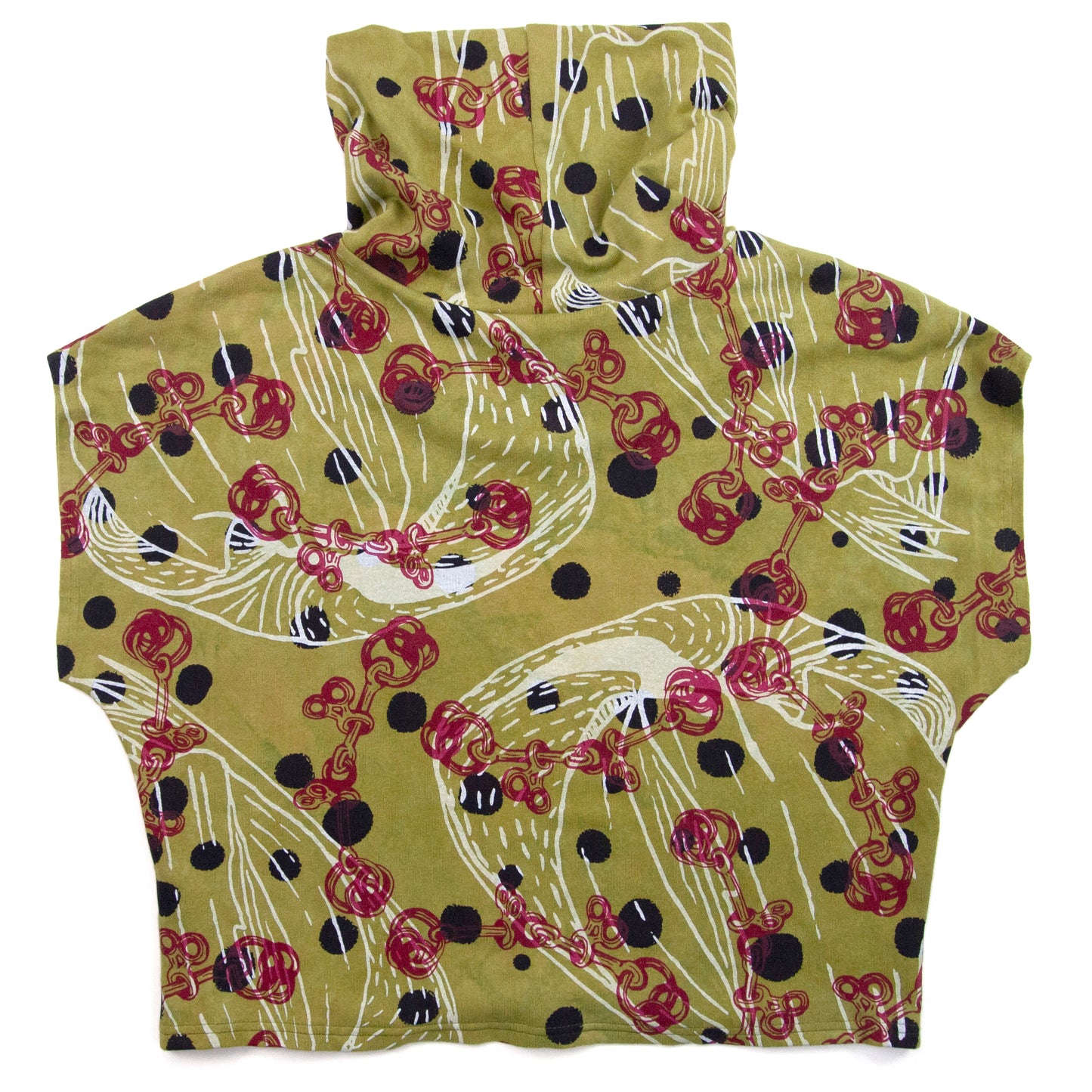 Olive Green Hemp Jersey High Neck Cozy Top