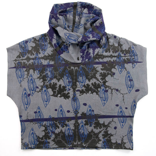 Grey Hemp Jersey High Neck Cozy Top