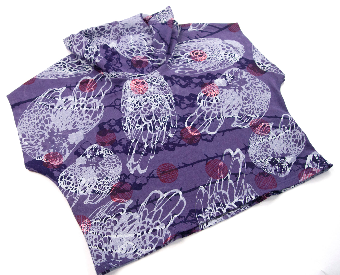 Purple Hemp Jersey High Neck Cozy Top