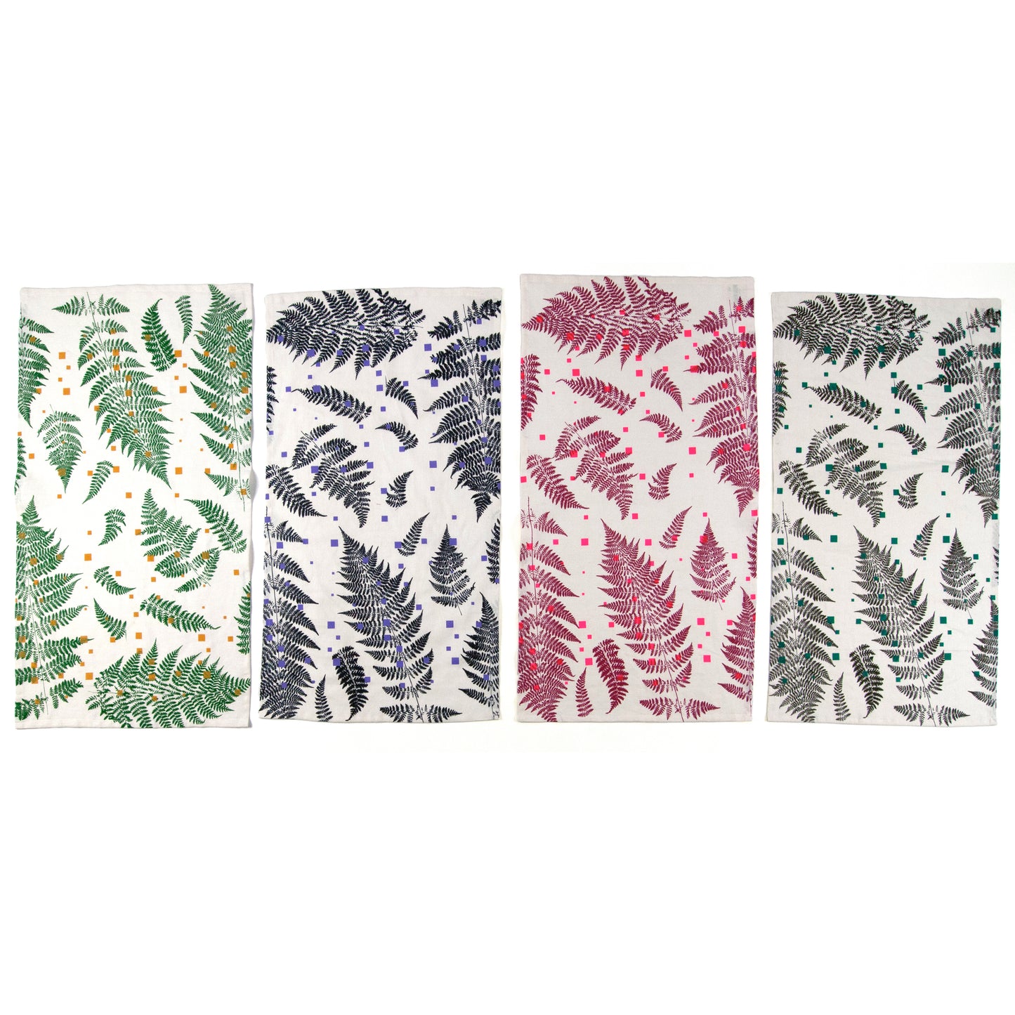 Fern Print Linen Kitchen Towel
